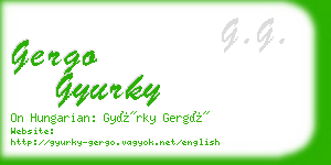 gergo gyurky business card